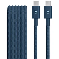 Câble tissé USB-C à USB-C de 1,5 m (4,9 pi) de Beats By Dr. Dre (MDGE4LL/A) - Bleu métal