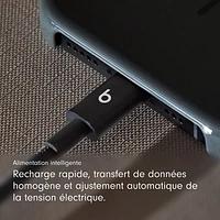 Câble tissé USB-C à USB-C de 1,5 m (4,9 pi) de Beats By Dr. Dre (MDGE4LL/A) - Bleu métal