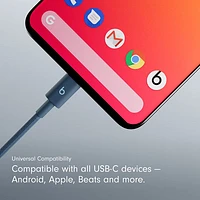 Câble tissé USB-C à USB-C de 1,5 m (4,9 pi) de Beats By Dr. Dre (MDGE4LL/A) - Bleu métal