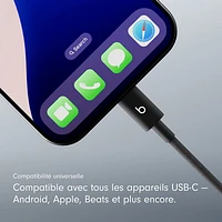 Câble tissé USB-C à USB-C de 1,5 m (4,9 pi) de Beats By Dr. Dre (MDGE4LL/A) - Bleu métal