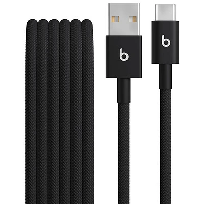 Beats By Dr. Dre 1.5m (4.9 ft.) USB-A to USB-C Woven Cable (MDGG4LL/A) - Bolt Black