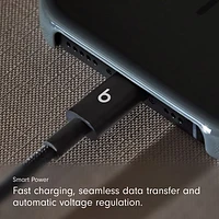 Beats By Dr. Dre 1.5m (4.9 ft.) USB-A to USB-C Woven Cable (MDGG4LL/A) - Bolt Black