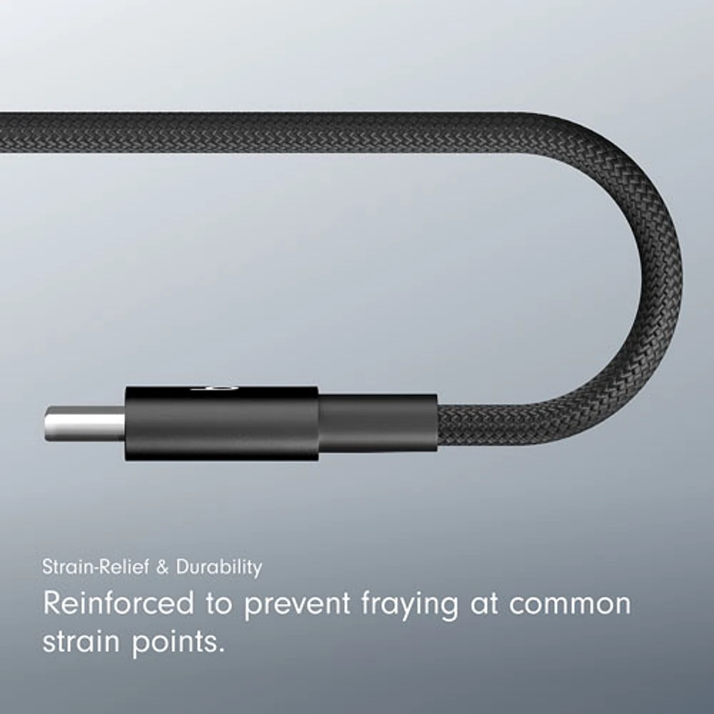 Beats By Dr. Dre 1.5m (4.9 ft.) USB-A to USB-C Woven Cable (MDGG4LL/A) - Bolt Black