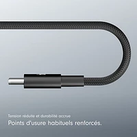 Beats By Dr. Dre 1.5m (4.9 ft.) USB-A to USB-C Woven Cable (MDGG4LL/A) - Bolt Black