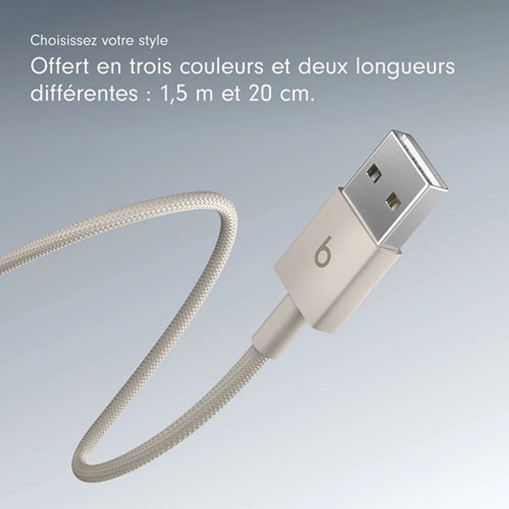 Câble tissé USB-A à USB-C de 1,5 m (4,9 pi) de Beats By Dr. Dre (MDGJ4LL/A) - Gemme éclair
