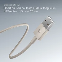 Câble tissé USB-A à USB-C de 1,5 m (4,9 pi) de Beats By Dr. Dre (MDGJ4LL/A) - Gemme éclair