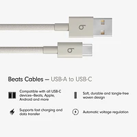 Câble tissé USB-A à USB-C de 1,5 m (4,9 pi) de Beats By Dr. Dre (MDGJ4LL/A) - Gemme éclair
