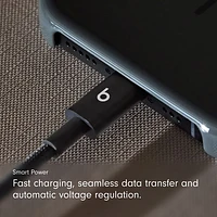 Beats By Dr. Dre 0.2m (0.65 ft.) USB-C to USB-C Woven Cable (MEQ94LL/A) - Bolt Black