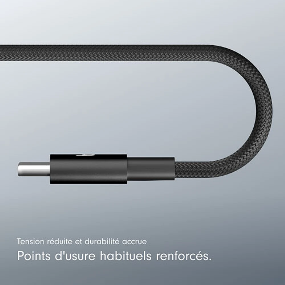 Beats By Dr. Dre 0.2m (0.65 ft.) USB-A to USB-C Woven Cable (MEQL4LL/A) - Bolt Black