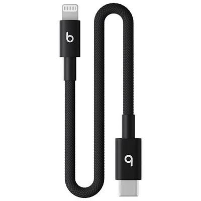 Beats By Dr. Dre 0.2m (0.65 ft.) USB-C to Lightning Woven Cable (MEQM4LL/A) - Bolt Black