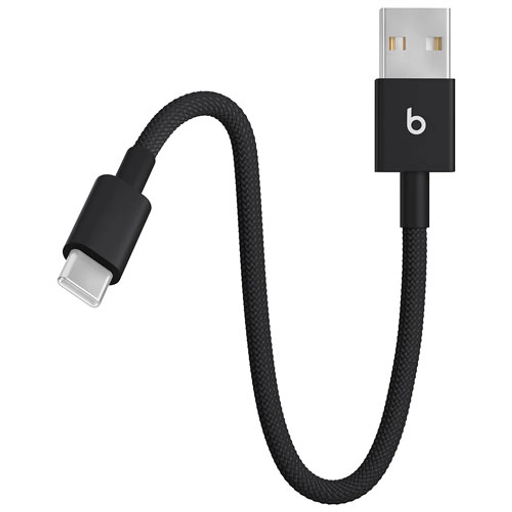 Beats By Dr. Dre 0.2m (0.65 ft.) USB-C to Lightning Woven Cable (MEQM4LL/A) - Bolt Black