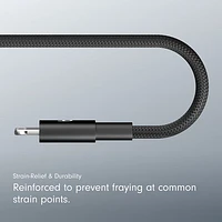 Beats By Dr. Dre 0.2m (0.65 ft.) USB-C to Lightning Woven Cable (MEQM4LL/A) - Bolt Black