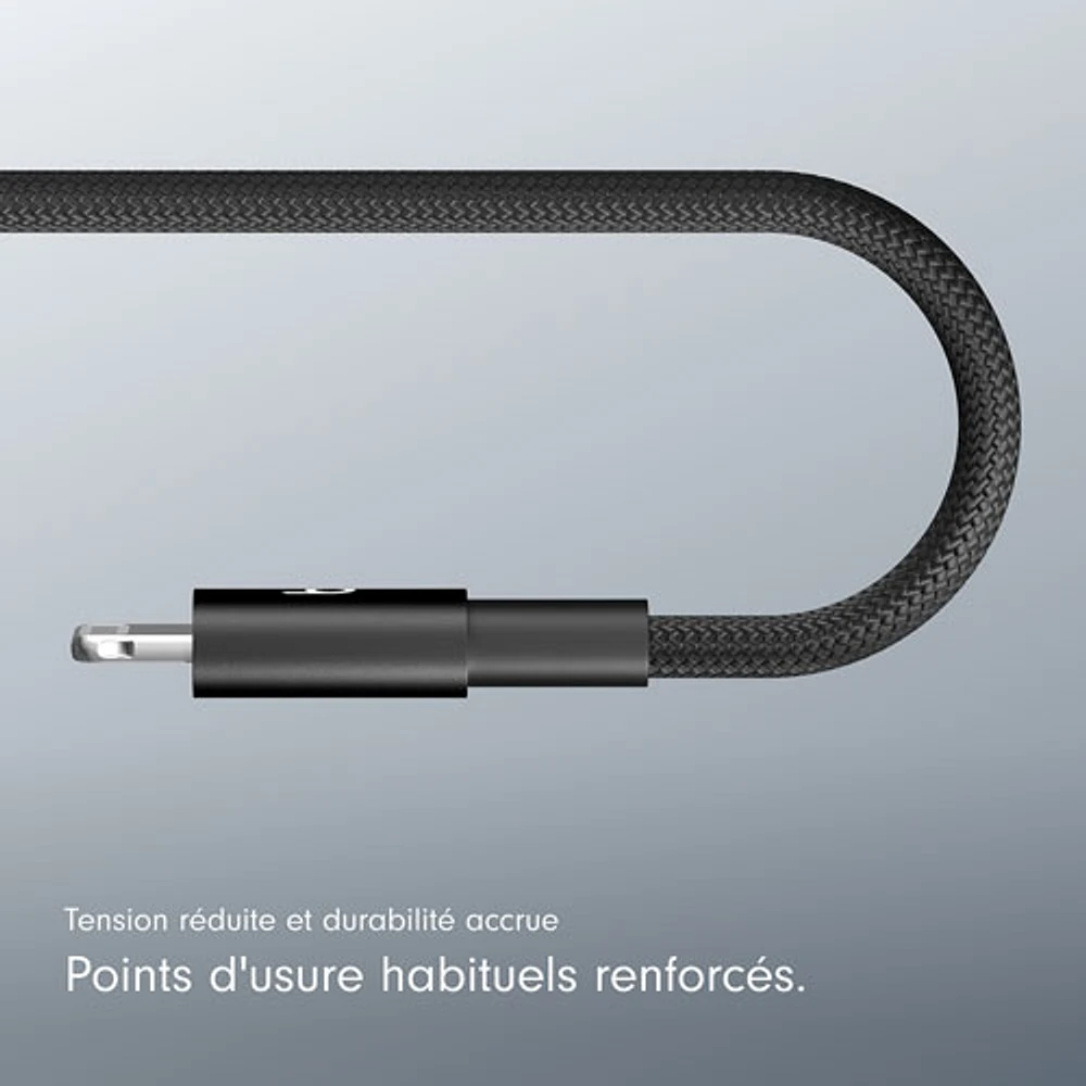 Beats By Dr. Dre 0.2m (0.65 ft.) USB-C to Lightning Woven Cable (MEQM4LL/A) - Bolt Black
