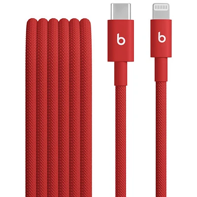 Beats By Dr. Dre 1.5m (4.9 ft.) USB-C to Lightning Woven Cable (MFEH4LL/A) - Rapid Red