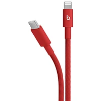 Beats By Dr. Dre 1.5m (4.9 ft.) USB-C to Lightning Woven Cable (MFEH4LL/A) - Rapid Red