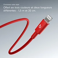 Beats By Dr. Dre 1.5m (4.9 ft.) USB-C to Lightning Woven Cable (MFEH4LL/A) - Rapid Red