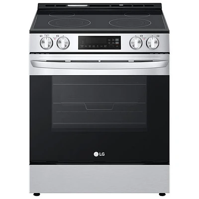 Cuisinière électrique encastrable avec ventilateur à convection et friture à air chaud 6,3 pi³ 30 po de LG (LSEL6332FC) - Inox
