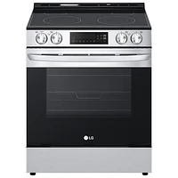 Cuisinière électrique encastrable avec ventilateur à convection et friture à air chaud 6,3 pi³ 30 po de LG (LSEL6332FC) - Inox