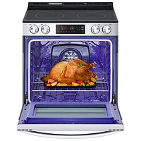 Cuisinière électrique encastrable avec ventilateur à convection et friture à air chaud 6,3 pi³ 30 po de LG (LSEL6332FC) - Inox