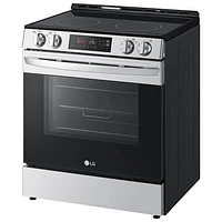 Cuisinière électrique encastrable avec ventilateur à convection et friture à air chaud 6,3 pi³ 30 po de LG (LSEL6332FC) - Inox