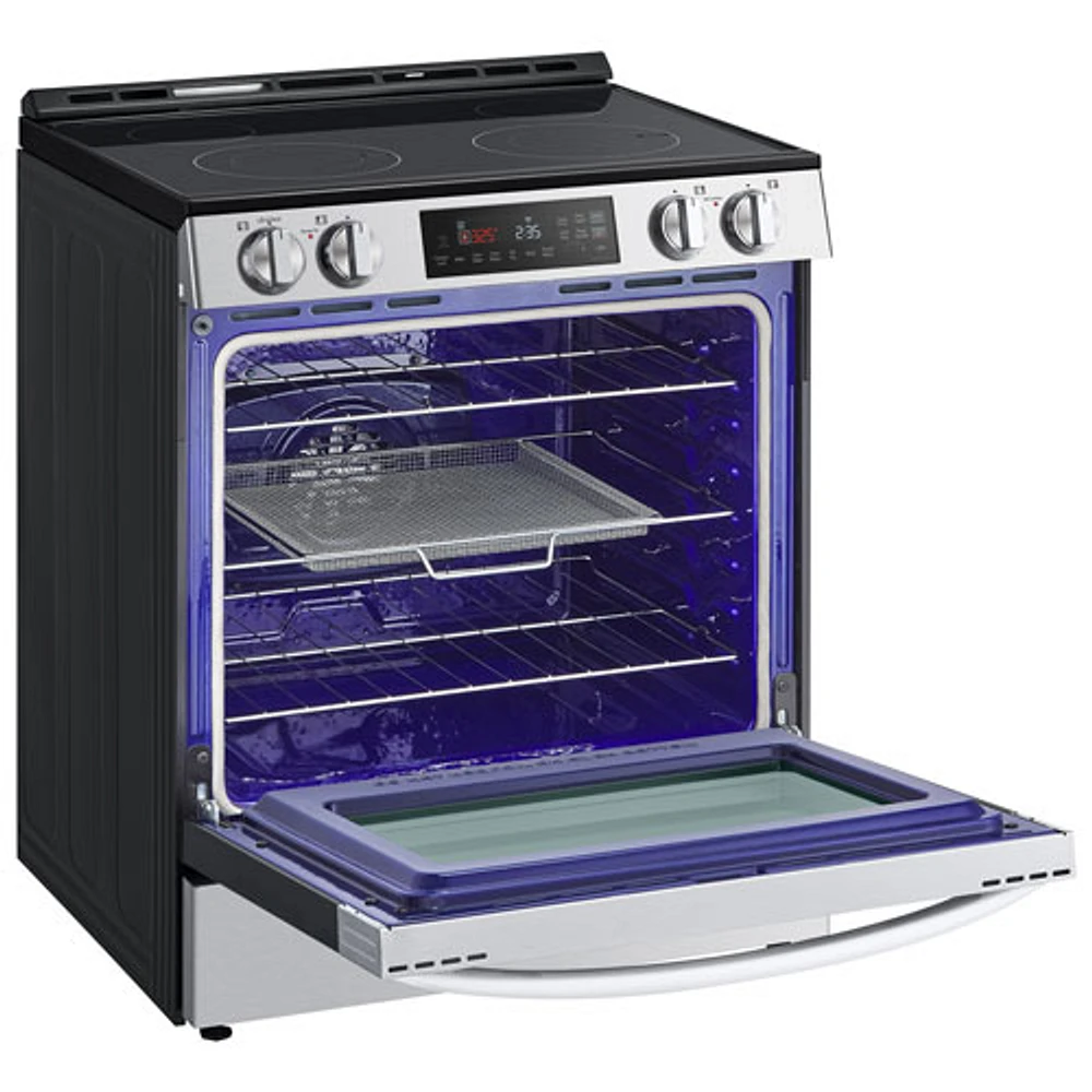 Cuisinière électrique encastrable avec ventilateur à convection et friture à air chaud 6,3 pi³ 30 po de LG (LSEL6332FC) - Inox