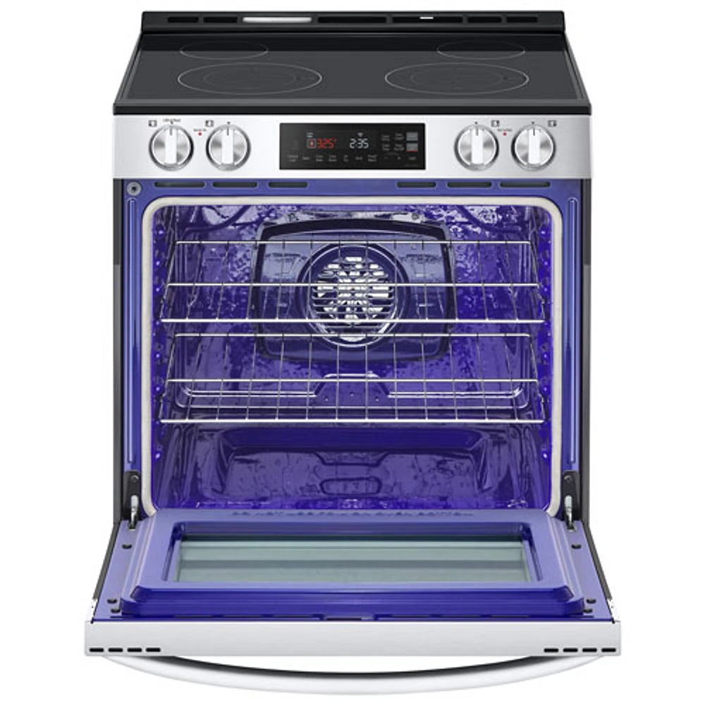 Cuisinière électrique encastrable avec ventilateur à convection et friture à air chaud 6,3 pi³ 30 po de LG (LSEL6332FC) - Inox