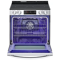 Cuisinière électrique encastrable avec ventilateur à convection et friture à air chaud 6,3 pi³ 30 po de LG (LSEL6332FC) - Inox