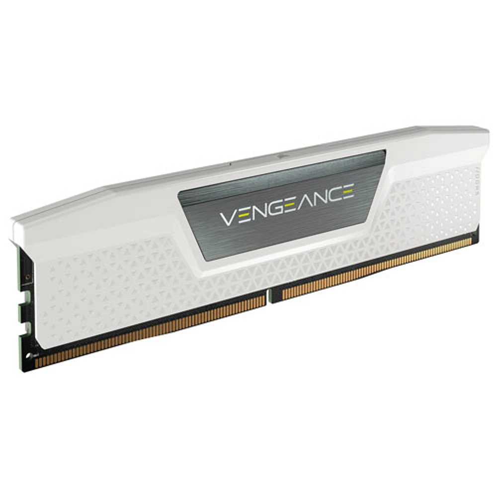 Mémoire DDR5 32 Go (2 x 16 Go) 6000 MHz Vengeance de Corsair pour PC (CMK32GX5M2E6000Z36W) - Blanc