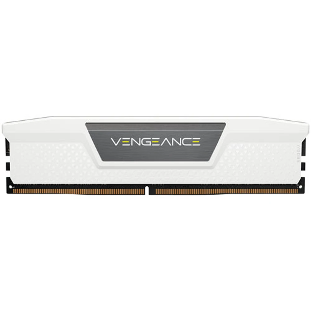 Mémoire DDR5 32 Go (2 x 16 Go) 6000 MHz Vengeance de Corsair pour PC (CMK32GX5M2E6000Z36W) - Blanc