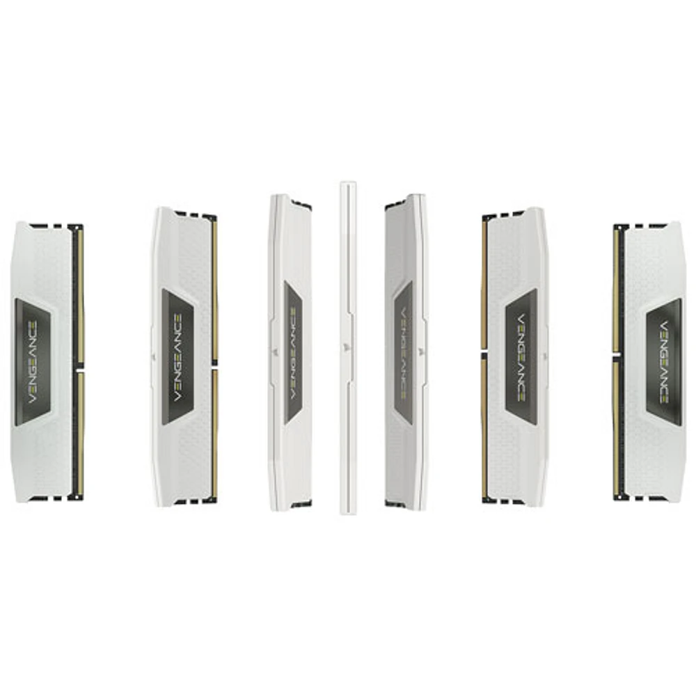 Mémoire DDR5 32 Go (2 x 16 Go) 6000 MHz Vengeance de Corsair pour PC (CMK32GX5M2E6000Z36W) - Blanc