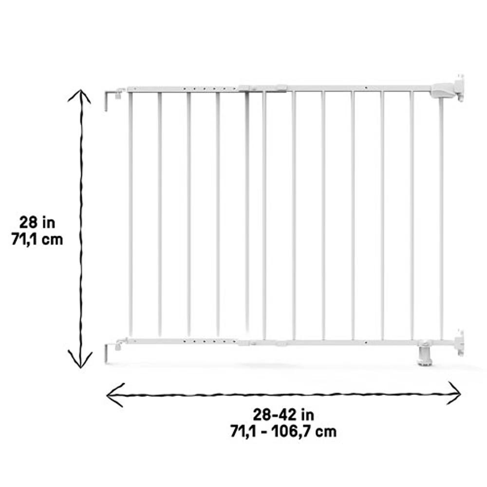Barrière de sécurité fixe pour bébé/chien Stairway 42W d'Ingenuity - Blanc