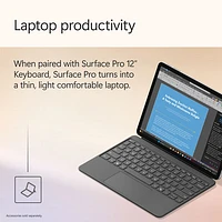Microsoft Surface Pro (LCD) Copilot+ PC 12" 256GB Tablet with Snapdragon X Plus/16GB RAM (2025) - Platinum - Device Only
