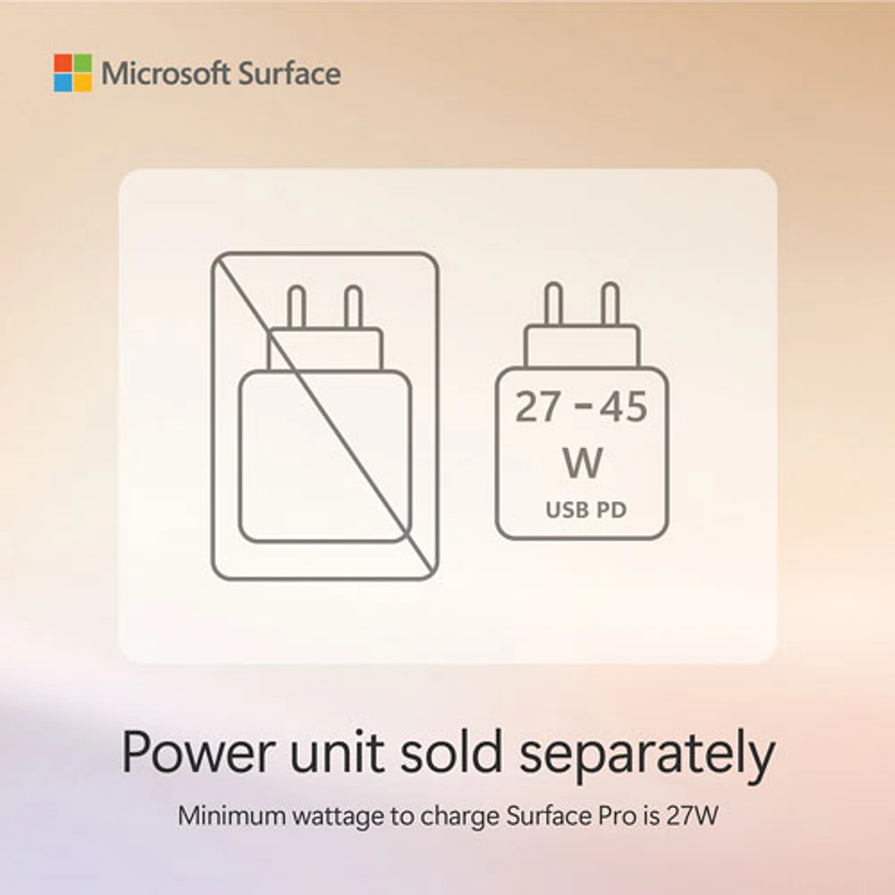 Microsoft Surface Pro (LCD) Copilot+ PC 12" 256GB Tablet with Snapdragon X Plus/16GB RAM (2025) - Platinum - Device Only