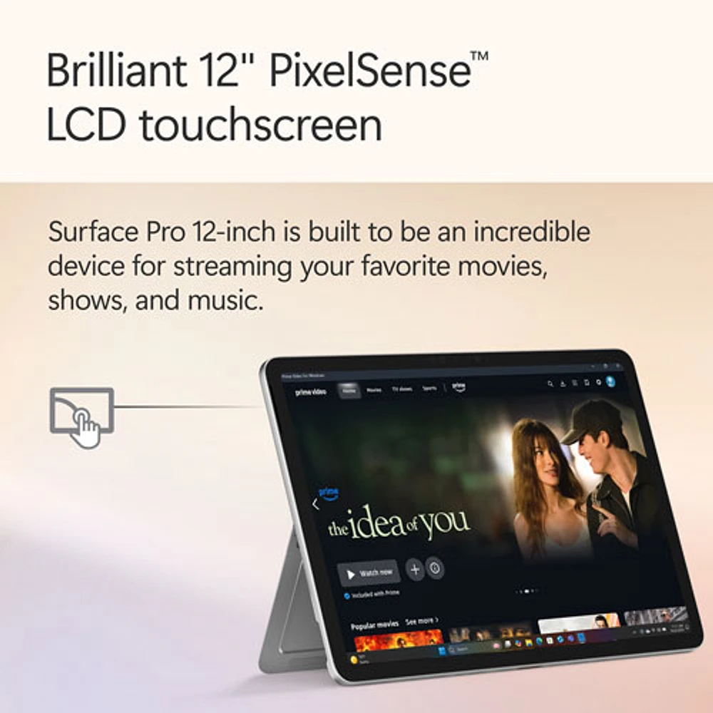 Microsoft Surface Pro (LCD) Copilot+ PC 12" 256GB Tablet with Snapdragon X Plus/16GB RAM (2025) - Platinum - Device Only