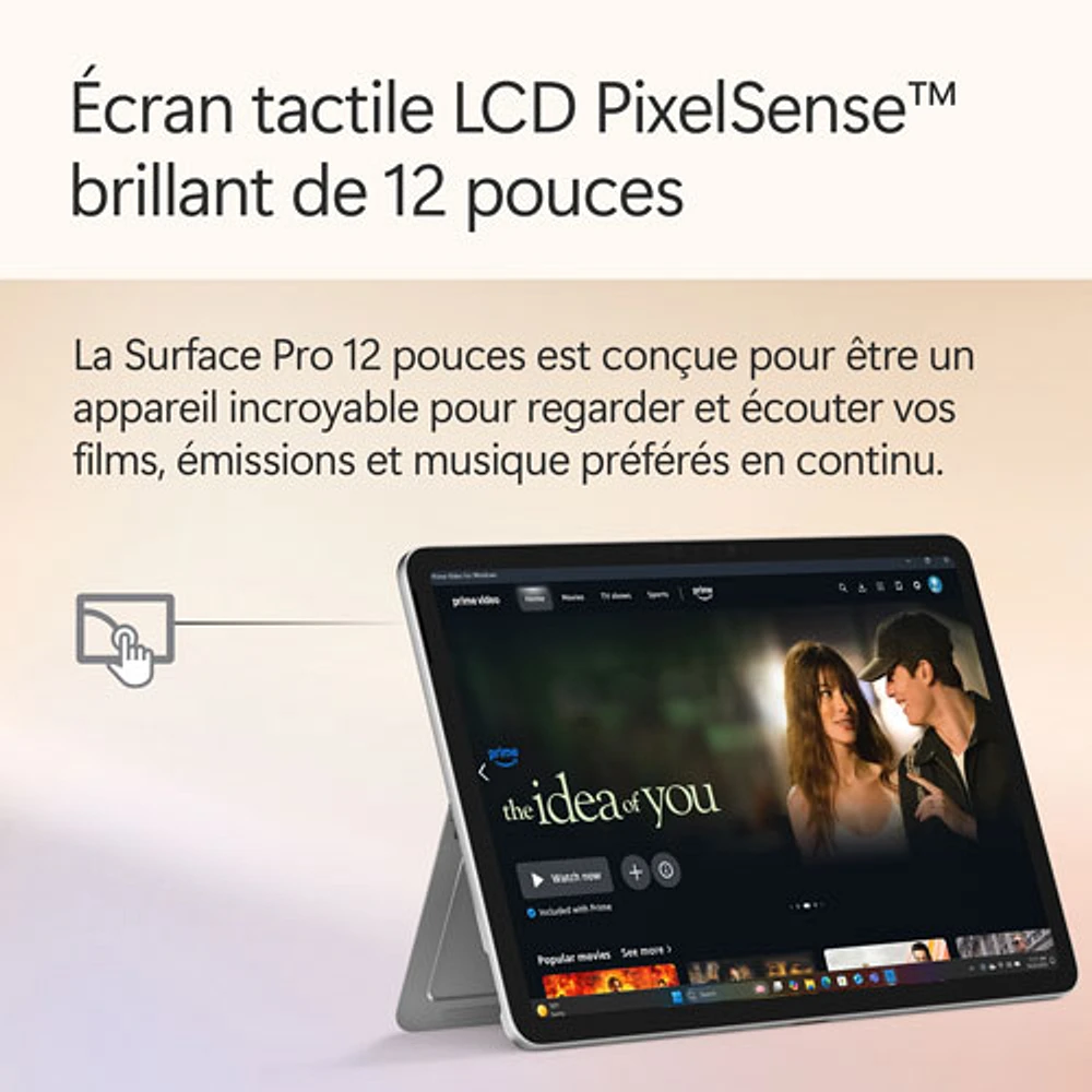 Microsoft Surface Pro (LCD) Copilot+ PC 12" 512GB Tablet with Snapdragon X Plus/16GB RAM (2025) - Platinum - Device Only