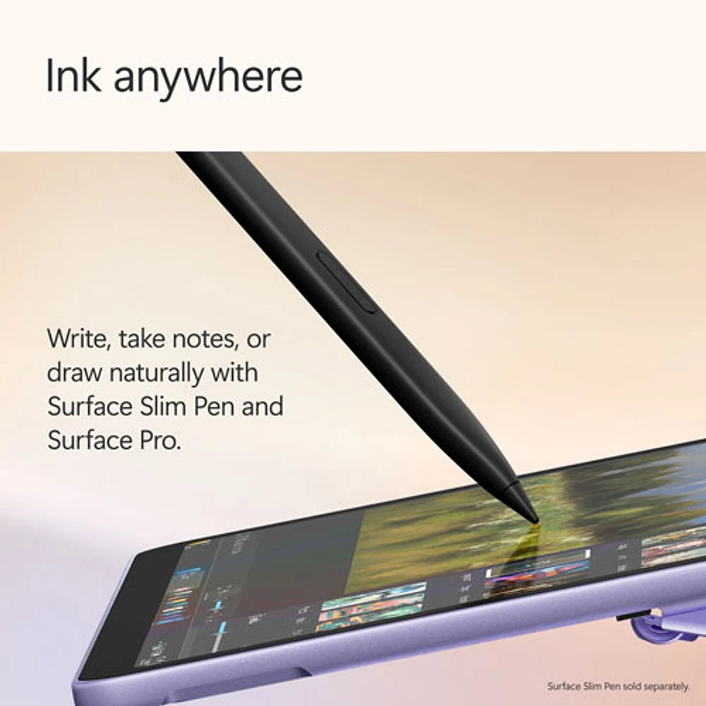 Tablette Surface Pro Copilot+PC (ACL) de 12 po et 512 Go de Microsoft avec Snapdragon X Plus/mémoire vive de 16 Go (2025) - Violet - Appareil seulement