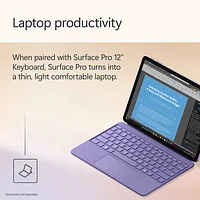 Tablette Surface Pro Copilot+PC (ACL) de 12 po et 512 Go de Microsoft avec Snapdragon X Plus/mémoire vive de 16 Go (2025) - Violet - Appareil seulement