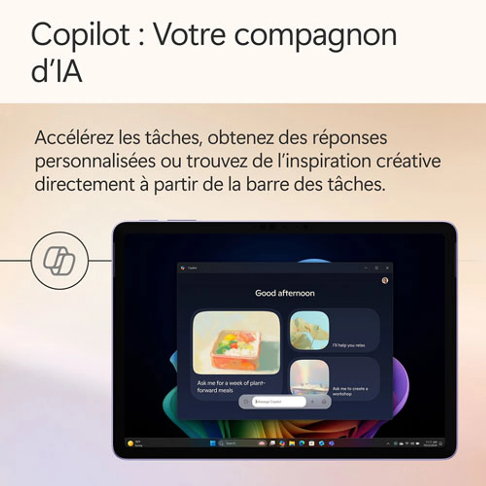 Tablette Surface Pro Copilot+PC (ACL) de 12 po et 512 Go de Microsoft avec Snapdragon X Plus/mémoire vive de 16 Go (2025) - Violet - Appareil seulement