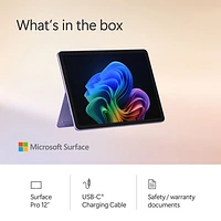 Tablette Surface Pro Copilot+PC (ACL) de 12 po et 512 Go de Microsoft avec Snapdragon X Plus/mémoire vive de 16 Go (2025) - Violet - Appareil seulement