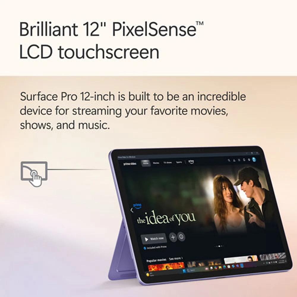 Tablette Surface Pro Copilot+PC (ACL) de 12 po et 512 Go de Microsoft avec Snapdragon X Plus/mémoire vive de 16 Go (2025) - Violet - Appareil seulement