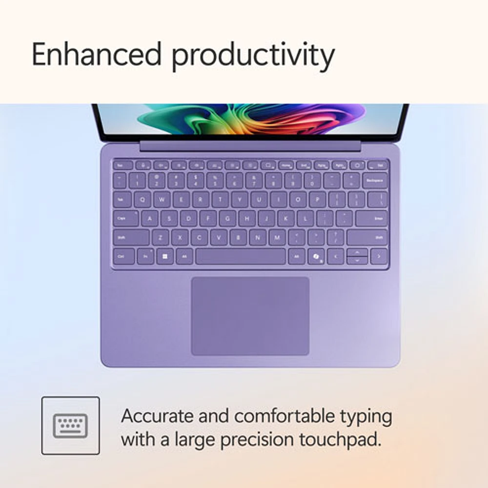 Microsoft Surface Laptop 13" Copilot+ PC Laptop - Violet (Snapdragon X Plus/16GB RAM/512GB SSD) - EN