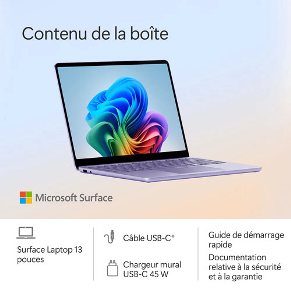Microsoft Surface Laptop 13" Copilot+ PC Laptop - Violet (Snapdragon X Plus/16GB RAM/512GB SSD) - EN