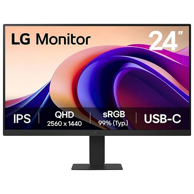 LG 24" QHD 100Hz 5ms GTG IPS LCD Monitor (24U631A-B) - Black