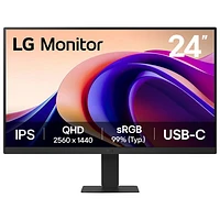LG 24" QHD 100Hz 5ms GTG IPS LCD Monitor (24U631A-B) - Black