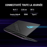 Portable de jeu ROG Strix SCAR de 18 po d'ASUS (Core Ultra 9-275HX d'Intel/RAM 32 Go/SSD 1 To/RTX 5070 Ti)