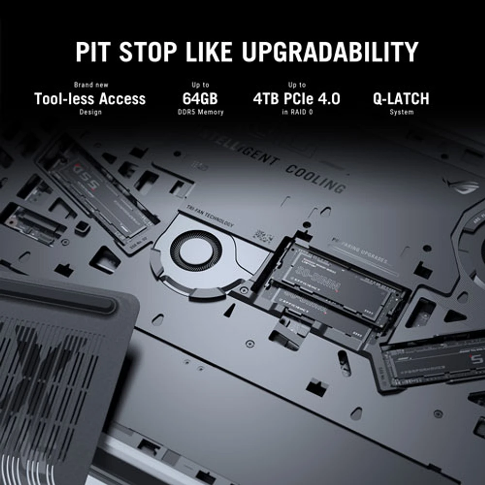 Portable de jeu ROG Strix SCAR de 18 po d'ASUS (Core Ultra 9-275HX d'Intel/RAM 32 Go/SSD 1 To/RTX 5070 Ti)