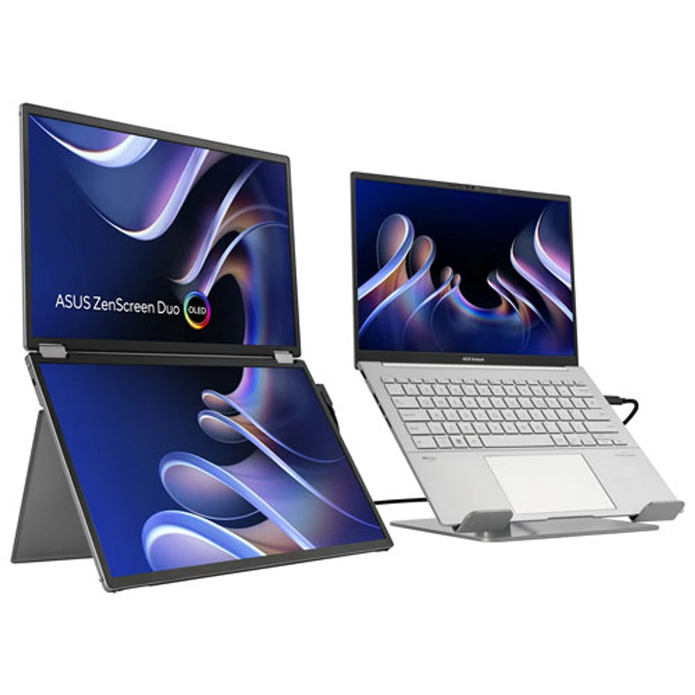 ASUS ZenScreen Duo 14" FHD 1ms GTG OLED LED Portable Dual-Screen Monitor (MQ149CD)
