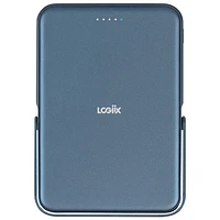 Chargeur portable de 5000 mAh Piston Power de LOGiiX avec chargement sans fil - Bleu minuit