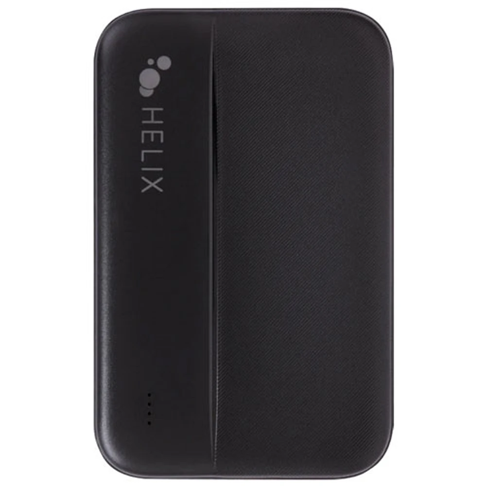 Chargeur portable double USB/USB-C de 5000 mAh de Helix - Noir