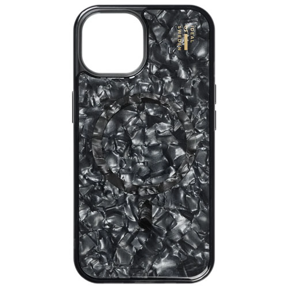 Ideal Of Sweden Silicone Fitted Soft Shell Case with MagSafe for iPhone 16e/15/14/13 - Pearlized Black